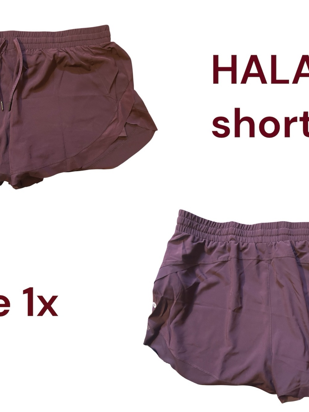 HALARA Women's Plum Athletic Running Shorts - Deep Plum 1X